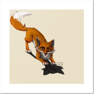 How to live - aware and playful - fox Posters and Art